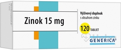 GENERICA Zinok 15 mg  120 tabliet