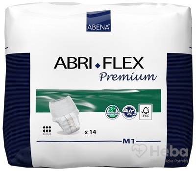 ABENA ABRI FLEX Premium M1  navliekacie plienkové nohavičky, priedušné, boky 80-110 cm, savosť 1400 ml 1x14 ks