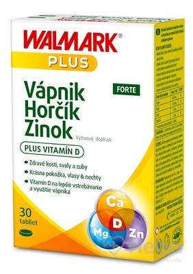 WALMARK Vápnik Horčík Zinok Forte  30 tabliet
