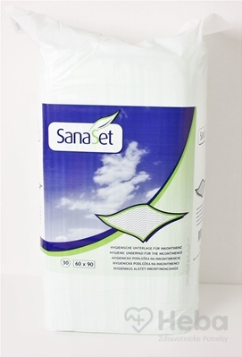 SanaSet Podložka  (60x90 cm) absorpčná hygienická (Light), 1x30 ks