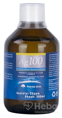 Pharma Activ Koloidné striebro Ag100  hustota 25ppm, 1x300 ml