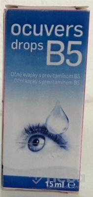 Ocuvers drops B5  očné kvapky s provitamínom B5, 1x15 ml