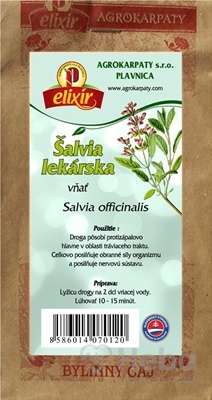 Agrokarpaty Šalvia Lekárska  bylinný čaj 1x30 g