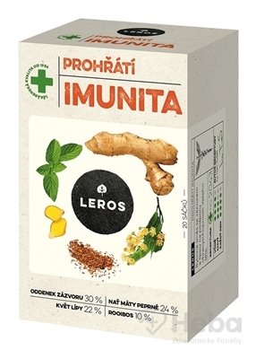 Leros Imunita Prehriatie Zázvor & Lipa  bylinný čaj, nálevové vrecúška 20x2 g (40 g)