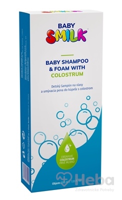 BABYSMILK Detský šampón a pena do kúpeľa s colostrom  200 ml šampón a umývacia pena