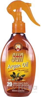 Sun Argan Bronz Oil olej na opaľovanie v spreji SPF20  200 ml opaľovací olej