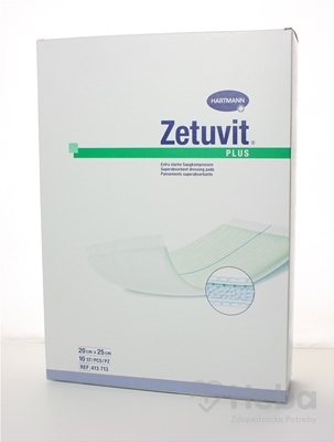ZETUVIT Plus  kompres nasiakavý sterilný (20x25 cm) 1x10 ks