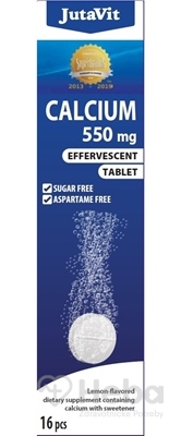JutaVit Vápnik 550 mg  16 šumivých tabliet citrón