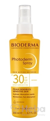Bioderma Photoderm Spray sprej na opaľovanie SPF30  200 ml opaľovací sprej