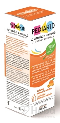 PEDIAKID 22 Vitaminov & Minerálov  sirup 1x125 ml