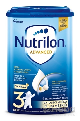 Nutrilon Advanced 3 VANILLA  batoľacia mliečna výživa v prášku (12-24 mesiacov) 1x800 g