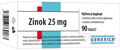 GENERICA Zinok 25 mg  90 tabliet