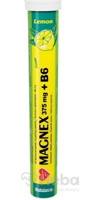 Vitabalans Magnex 375 mg + B6  20 šumivých tabliet citrón