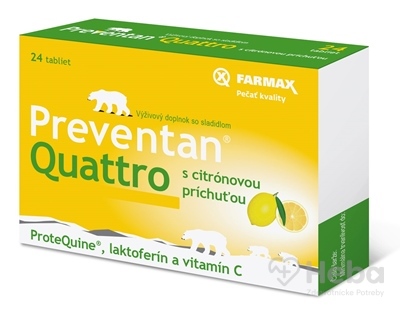 Farmax Preventan Quattro  24 tabliet citrón