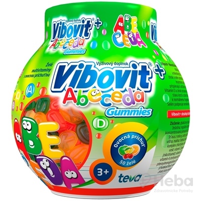 Vibovit+ Abeceda Gummies  50 želé pastiliek ovocie