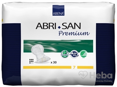 ABENA ABRI SAN Premium 7  vkladacie plienky, priedušné, 36x63 cm, savosť 2100 ml 1x30 ks