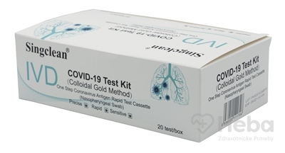 Singclean COVID-19 Rapid Antigen Test Kit  test na detekciu antigénu v ľudskej nosnej dutine 1x20 ks