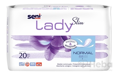 Seni Lady Slim NORMAL  urologické vložky pre ženy, savosť 340 ml (inov.2021) 1x20 ks