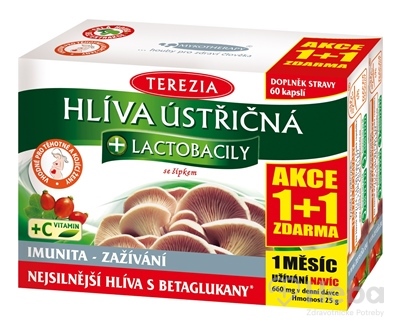 Terezia Hliva ustricová + Lactobacily so šípkami  120 kapsúl (60+60 zadarmo)