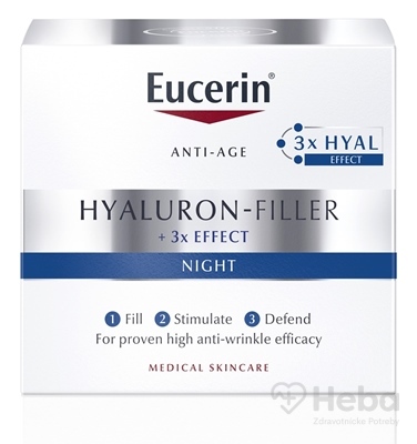 Eucerin HYALURON-FILLER Nočný krém Anti-Age  pre redukciu vrások 1x50 ml