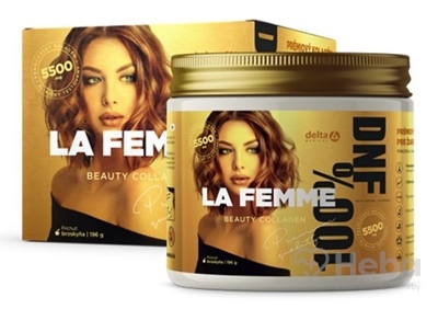 DELTA LA FEMME beauty COLLAGEN 5 500 mg  prášok na prípravu nápoja, rozpustný kolagén, príchuť broskyňa 1x196 g