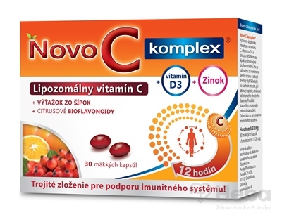 Novo C Komplex Lipozomálny vitamín C + Vitamín D3 + Zinok  30 kapsúl
