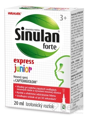 WALMARK Sinulan forte express junior  nosový sprej 1x20 ml
