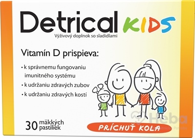 Detrical Kids Vitamín D s príchuťou kola  pastilky 1x30 ks