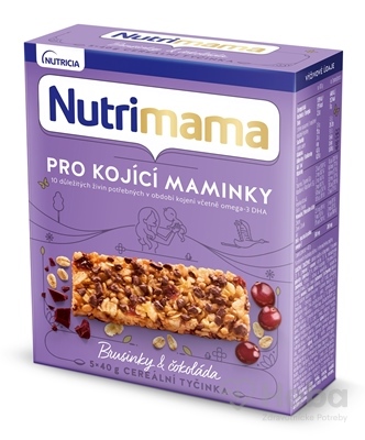 Nutrimama Profutura cereálne tyčinky  Brusnice & Čokoláda (pre kojacie matky) 5x40 g (200 g)
