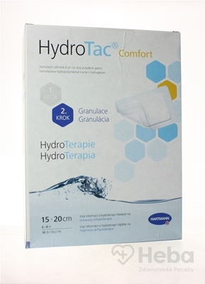 HydroTac Comfort - krytie na rany penové hydropol.  impregnované gélom, samolepiace (15x20 cm) 1x10 ks