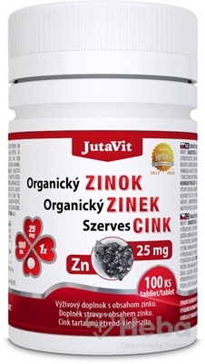 JutaVit Organický Zinok 25 mg  100 tabliet