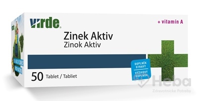 Virde Zinok Aktiv + vitamín A  50 tabliet