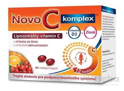 Novo C Komplex Lipozomálny vitamín C + Vitamín D3 + Zinok  60 kapsúl