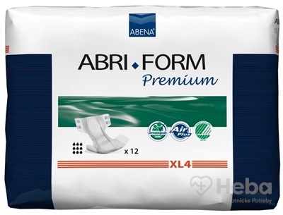 ABENA ABRI FORM Premium XL4  plienkové nohavičky priedušné, boky 110-170 cm, savosť 4000 ml, 1x12 ks