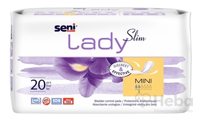Seni Lady Slim MINI  urologické vložky pre ženy, savosť 200 ml (inov.2021) 1x20 ks