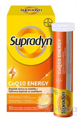 Supradyn CoQ10 Energy  30 šumivých tabliet pomaranč