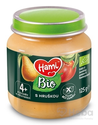 Hami ovocný príkrm BIO S hruškou  (od ukonč. 4. mesiaca) 1x125 g