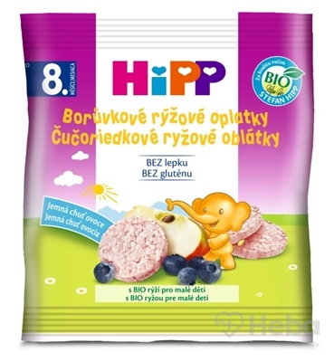 HiPP BIO Čučoriedkové ryžové oplátky pre deti 30 g