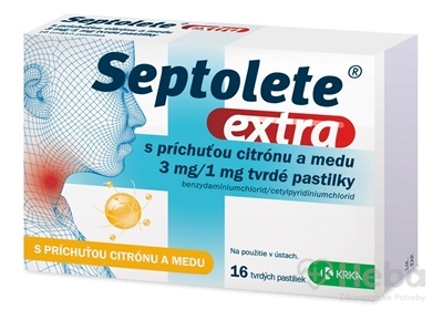 Septolete extra citrón a med  pas ord 3 mg/1 mg (blis.PVC/PE/PVDC//Al) 1x16 ks