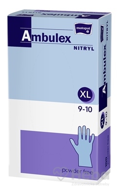 Ambulex rukavice NITRYL  veľ. XL, biele, krátke, nesterilné, nepudrované, 1x100 ks