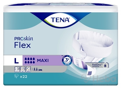 TENA Flex Maxi L  inkontinenčné nohavičky s rýchloupevňovacím pásom (inov.2022) 1x22 ks