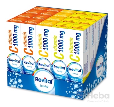 Revital Vitamín C 1000 mg Box  20x20 šumivých tabliet mix