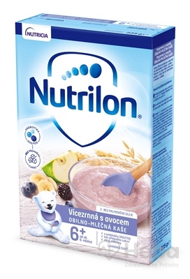 Nutrilon obilno-mliečna kaša viaczrnná  s ovocím (od ukonč. 6. mesiaca), 1x225 g