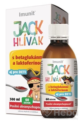 Imunit Jack Hlivák Sirup s betaglukánmi a laktofreínom  300 ml sirup