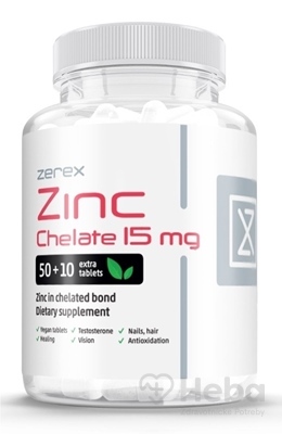 Zerex Zinok chelát 15 mg  60 tabliet