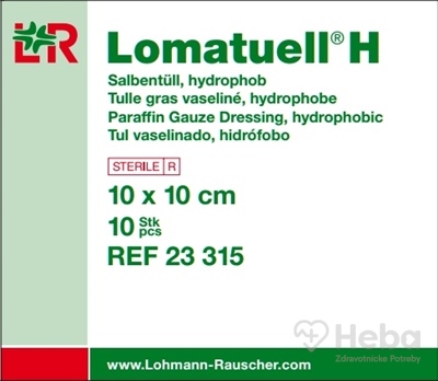 LOMATUELL H  1KS 10X10CM PARAF.TYL STERIL.23315