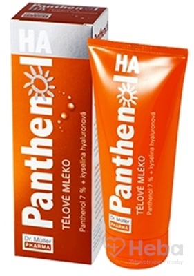 Dr. Müller Panthenol HA 7% upokojujúce telové mlieko  200 ml mlieko po opaľovaní