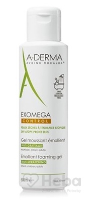 A-derma Exomega Control gel Moussant Émollient  zvláčňujúci penivý gél 1x500 ml