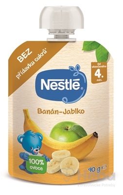 Nestlé Banán Jablko  kapsička, ovocná desiata (od ukonč. 4. mesiaca) 1x90 g