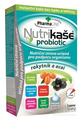 Nutrikaša probiotic - rakytník a acai  3x60 g (180 g)